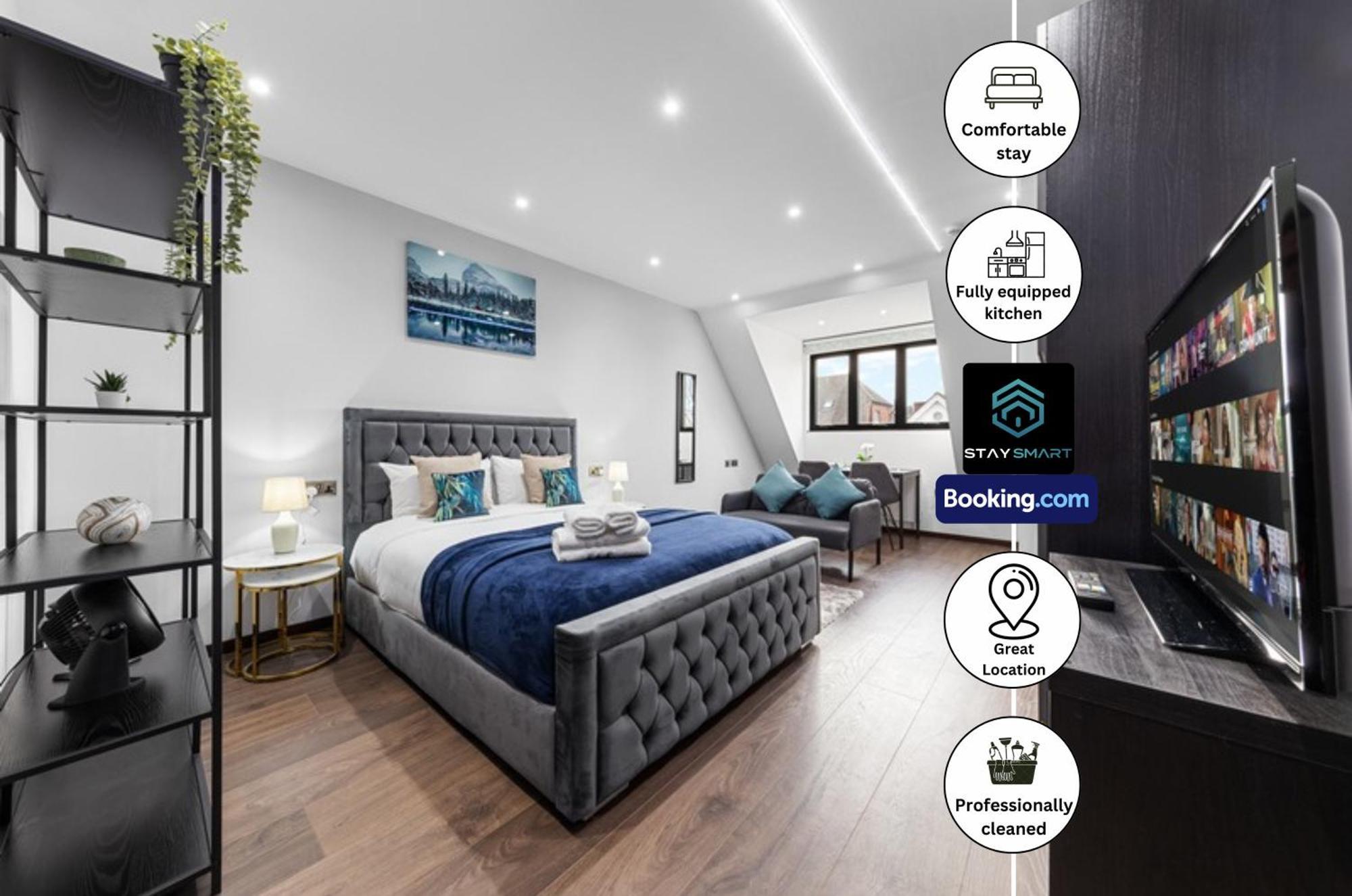 Stylish Studio Apt By Stay Smart Short Lets & Serviced Accommodation Woodstock With Free Wifi Londra Esterno foto