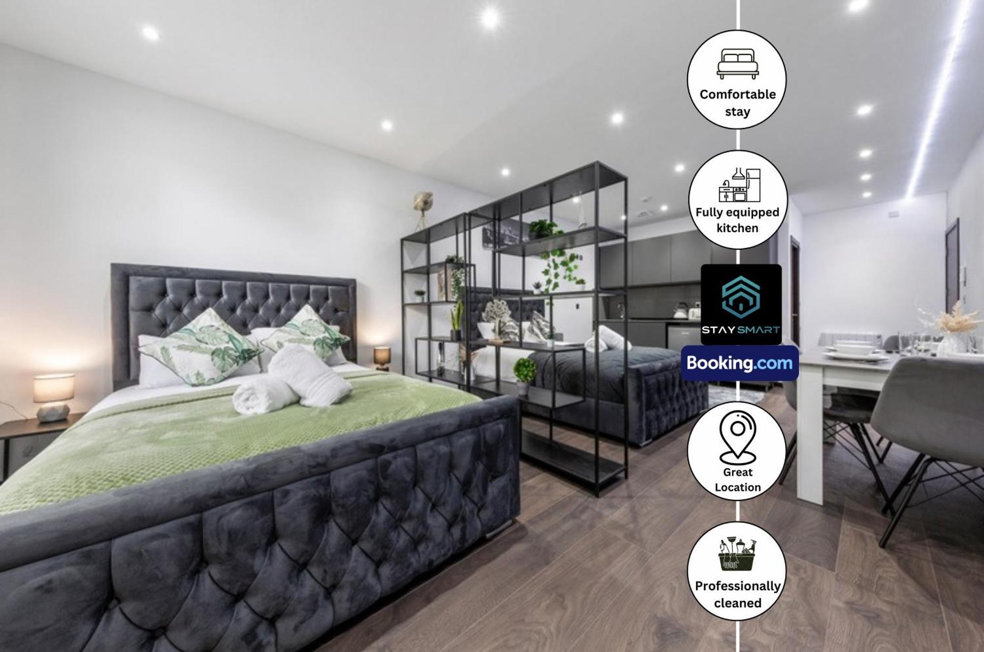 Stylish Studio Apt By Stay Smart Short Lets & Serviced Accommodation Woodstock With Free Wifi Londra Esterno foto